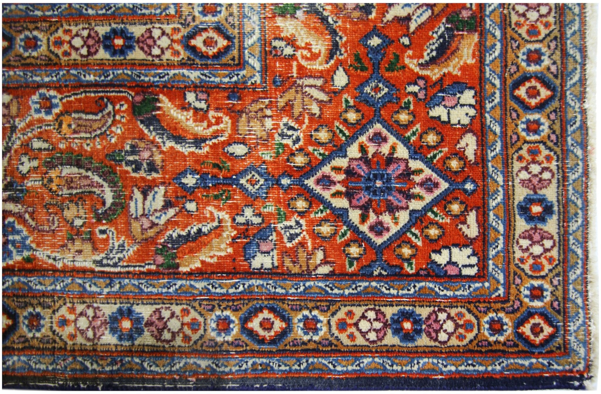 Handmade Vintage Persian Moud Rug | 196 x 187 cm | 6'5" x 6'1" - Najaf Rugs & Textile