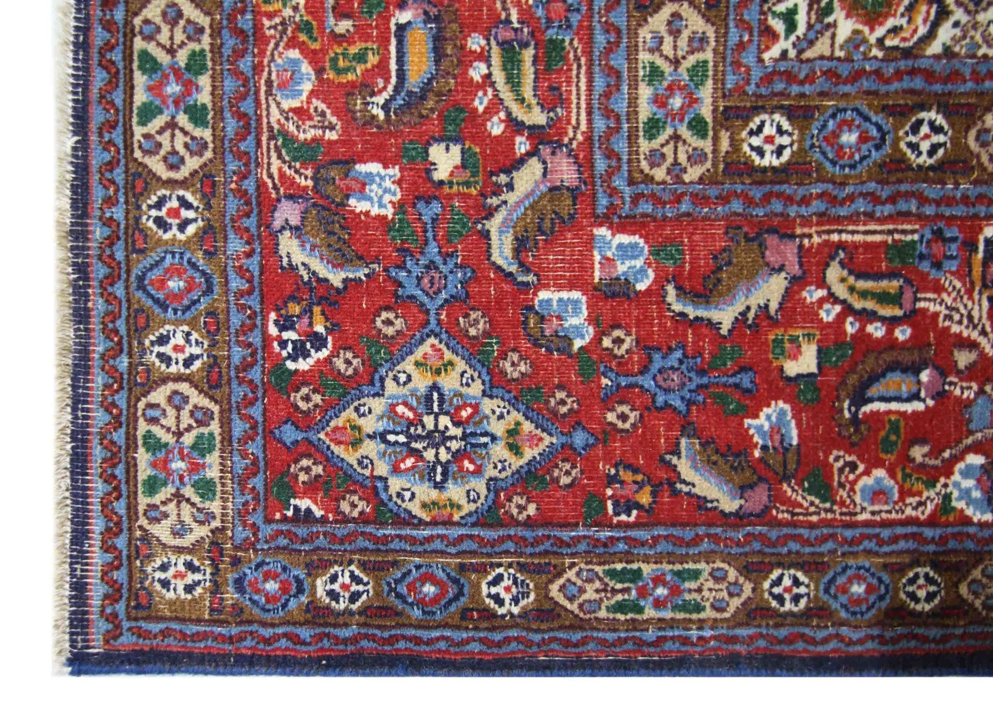 Handmade Vintage Persian Moud Rug | 196 x 189 cm | 6'5" x 6'3" - Najaf Rugs & Textile