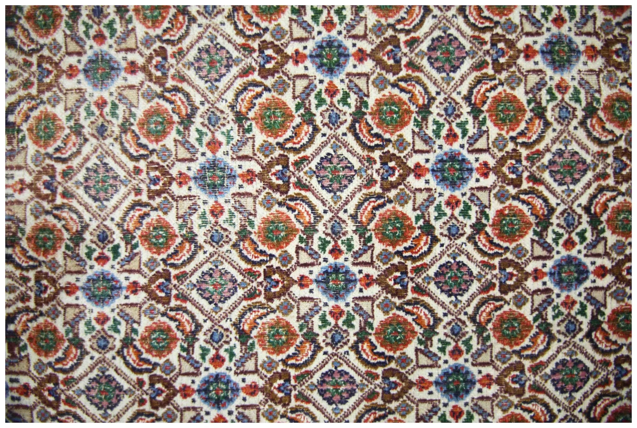 Handmade Vintage Persian Moud Rug | 196 x 189 cm | 6'5" x 6'3" - Najaf Rugs & Textile