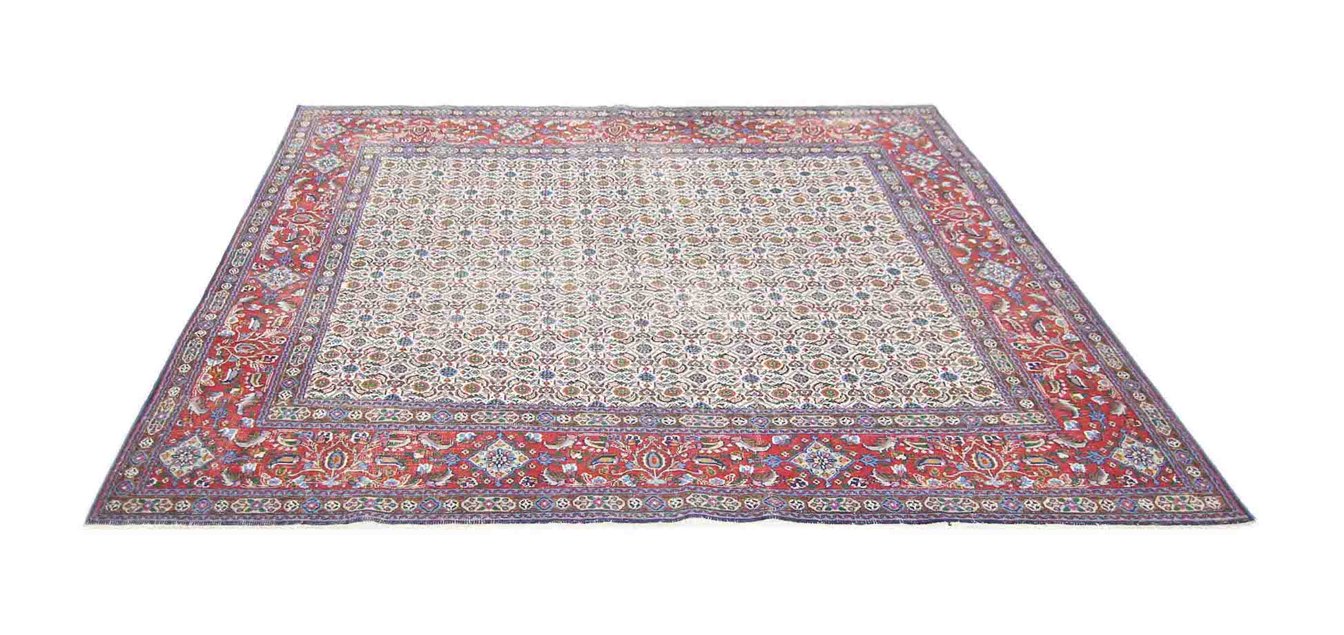 Handmade Vintage Persian Moud Rug | 196 x 189 cm | 6'5" x 6'3" - Najaf Rugs & Textile