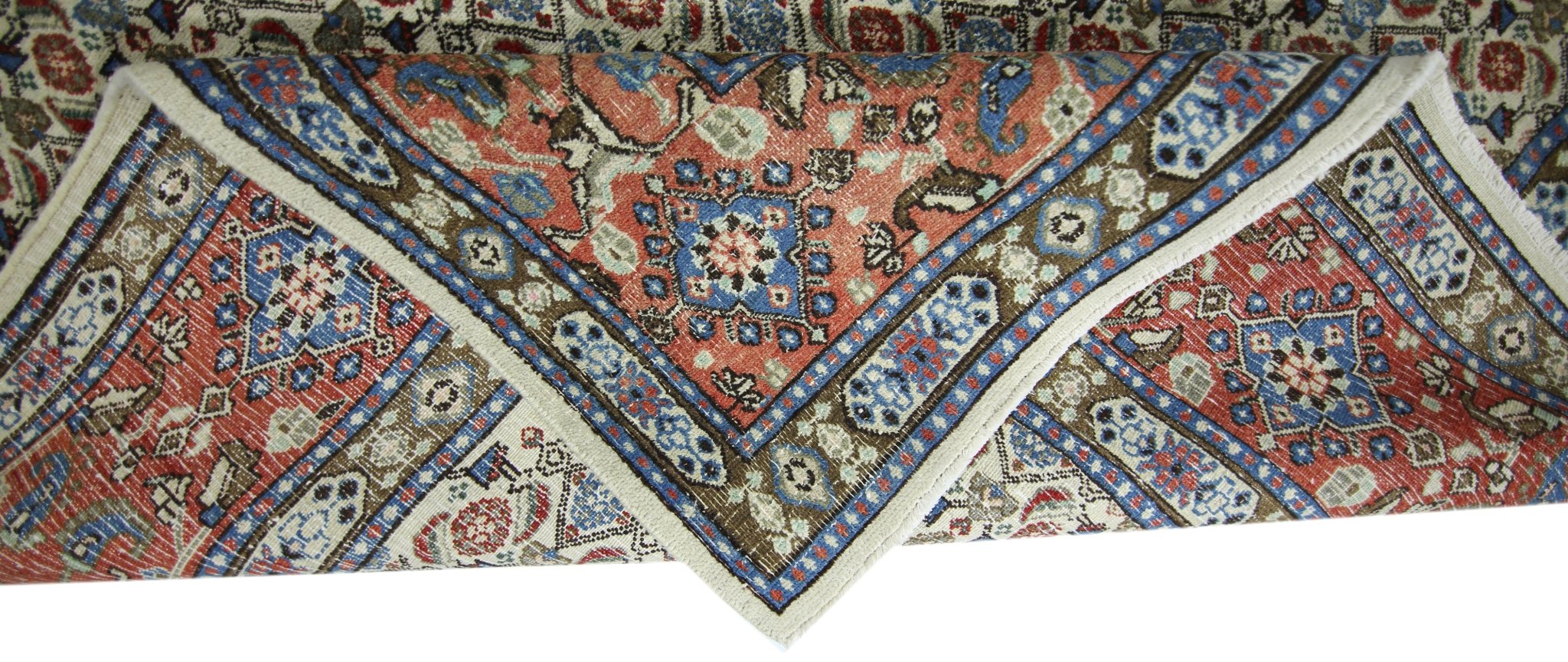 Handmade Vintage Persian Moud Rug | 213 x 202 cm | 7' x 6'8" - Najaf Rugs & Textile