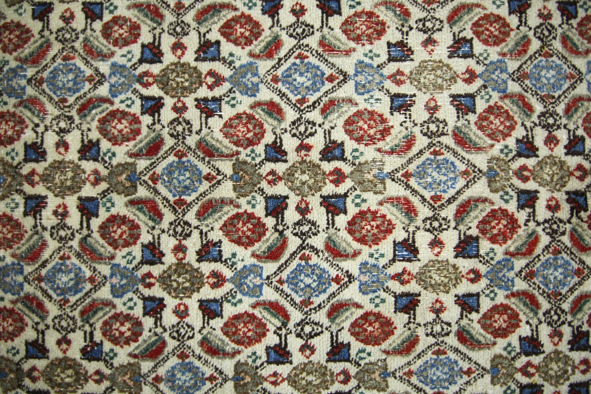 Handmade Vintage Persian Moud Rug | 213 x 202 cm | 7' x 6'8" - Najaf Rugs & Textile