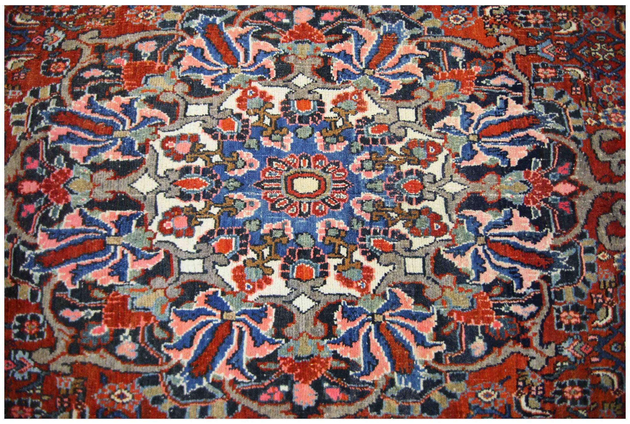 Handmade Vintage Persian Moud Rug | 297 x 212 cm | 9'9" x 6'11" - Najaf Rugs & Textile