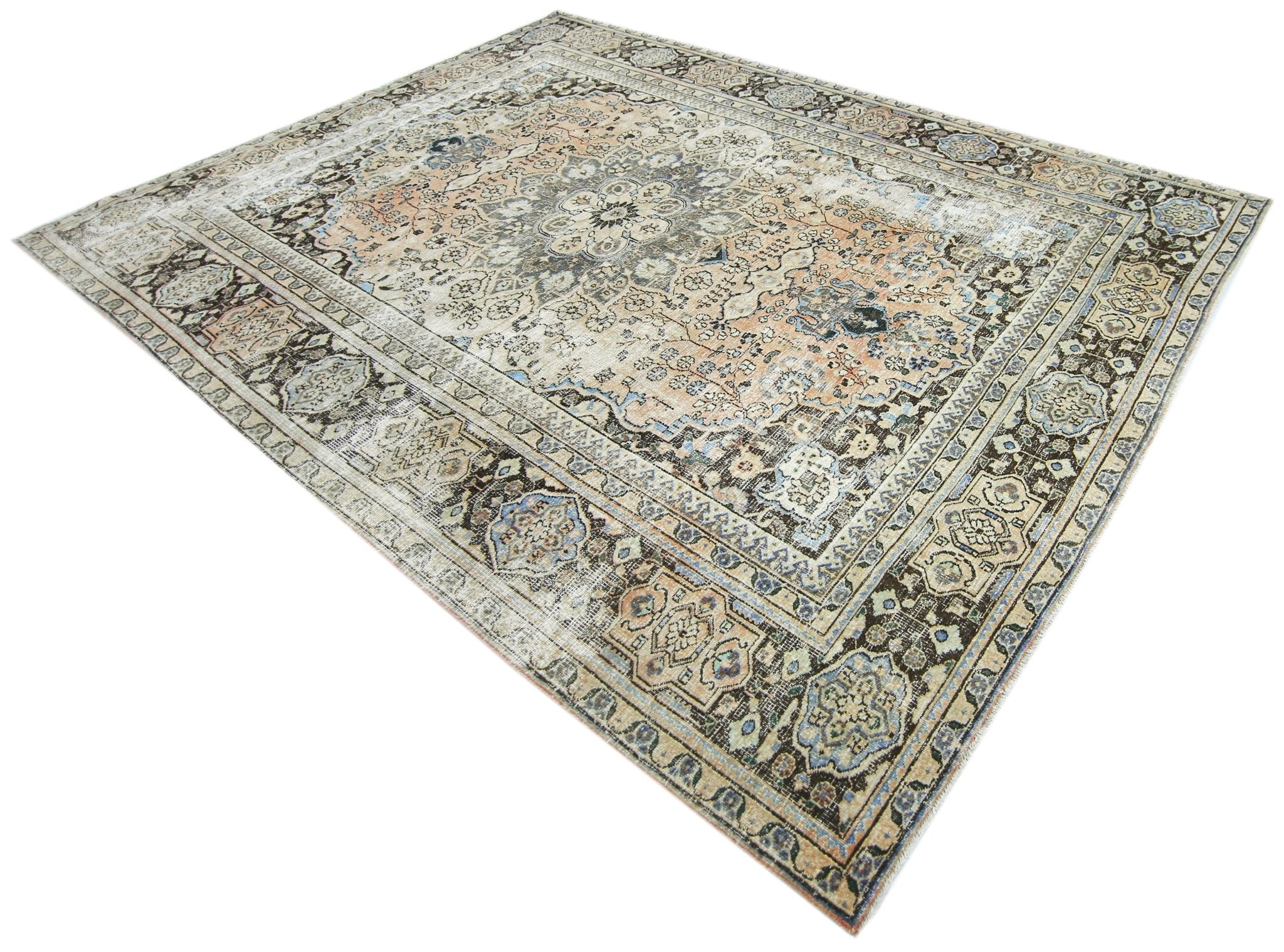 Handmade Vintage Persian Moud Rug | 322 x 241 cm | 10'7" x 7'11" - Najaf Rugs & Textile