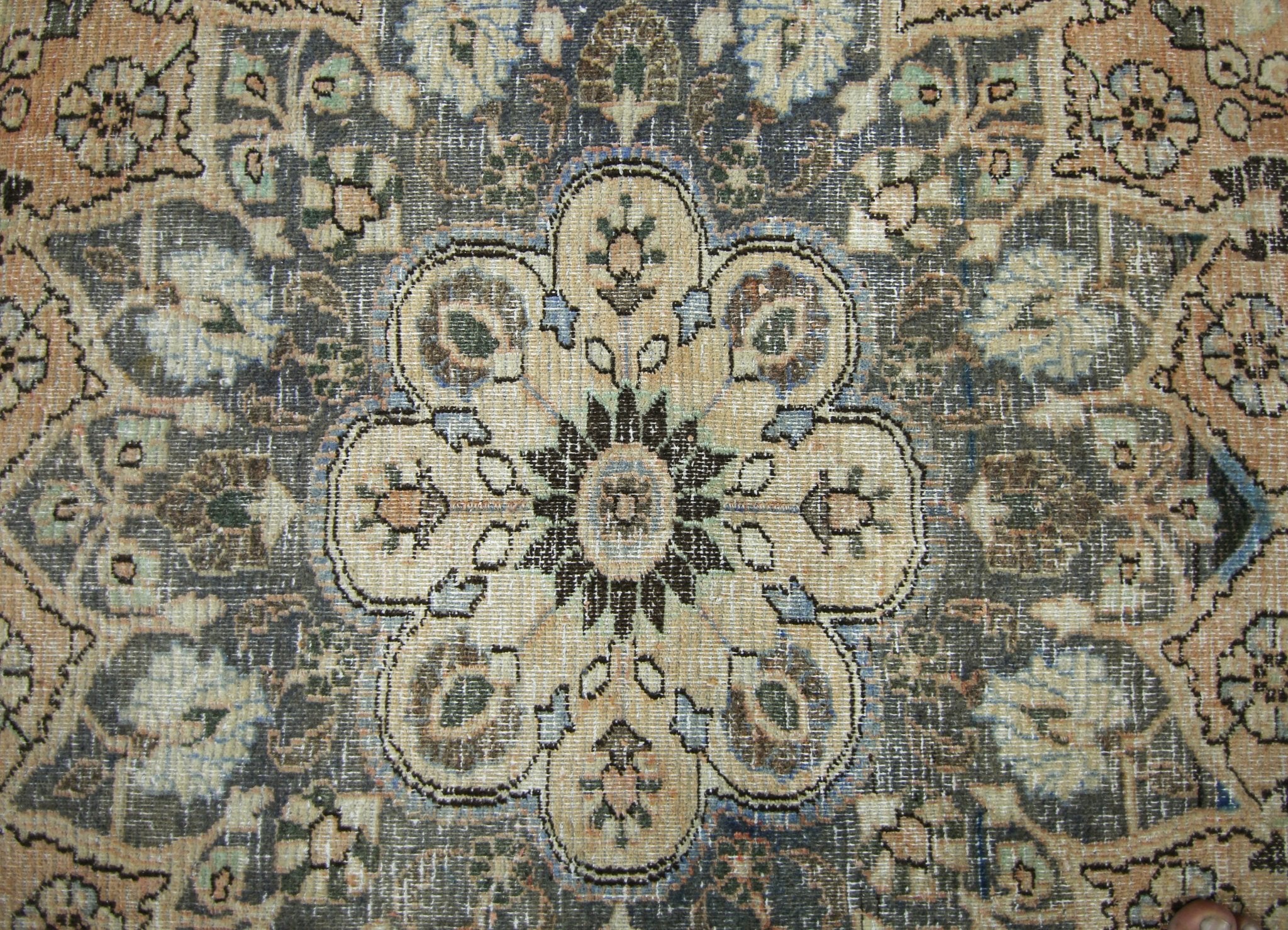 Handmade Vintage Persian Moud Rug | 322 x 241 cm | 10'7" x 7'11" - Najaf Rugs & Textile