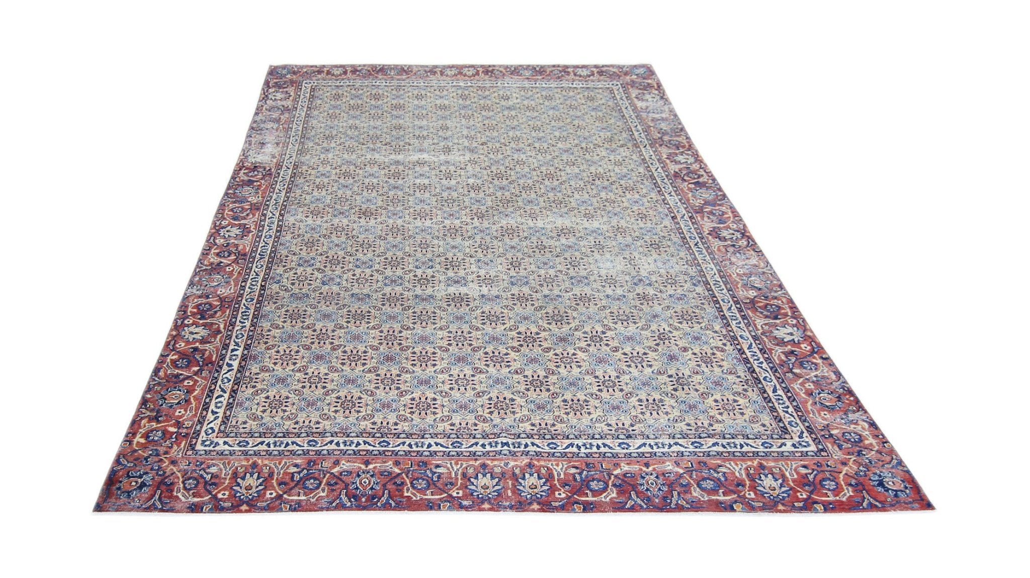 Handmade Vintage Persian Moud Rug | 349 x 232 cm | 11'5" x 7'7" - Najaf Rugs & Textile