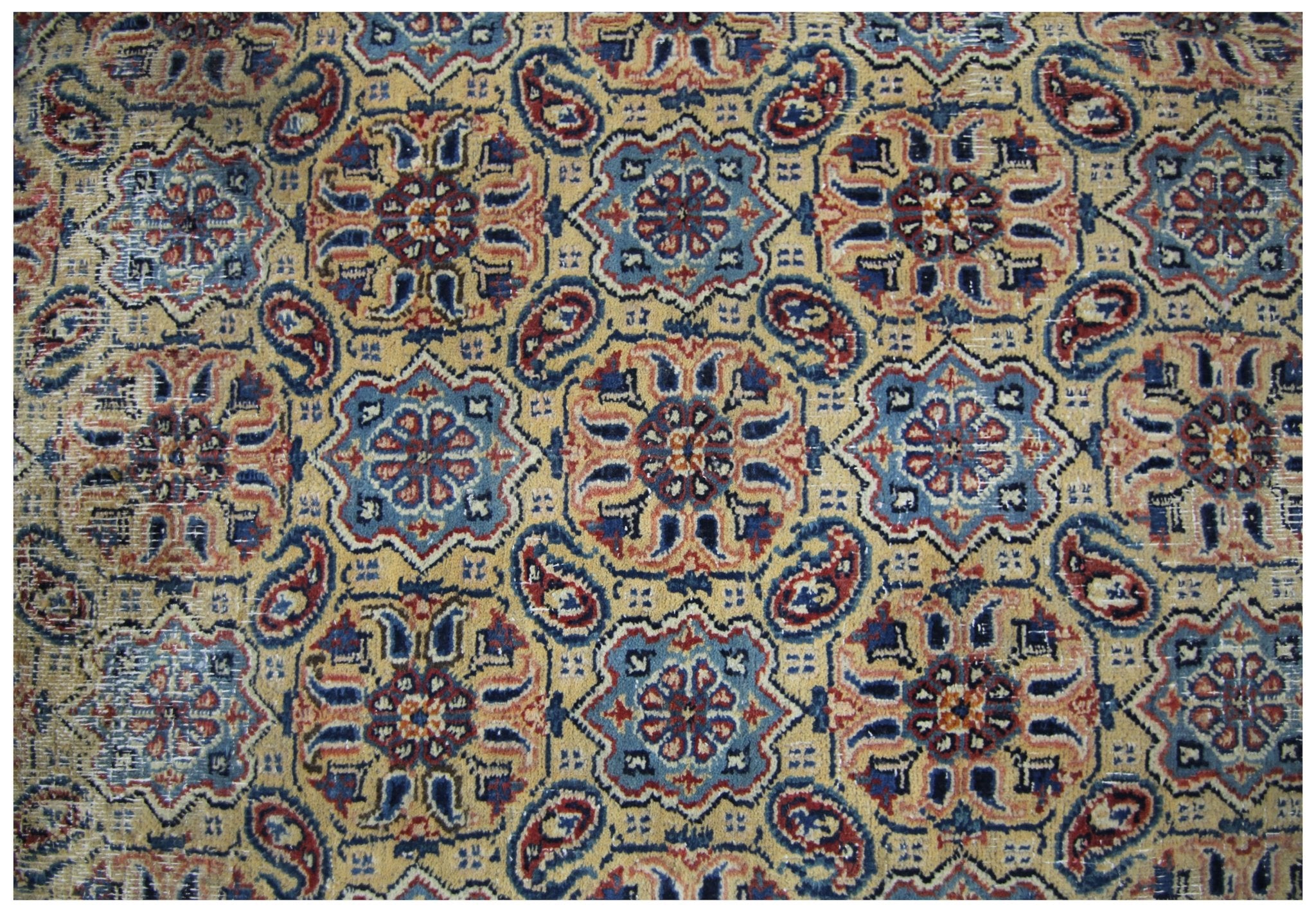 Handmade Vintage Persian Moud Rug | 349 x 232 cm | 11'5" x 7'7" - Najaf Rugs & Textile