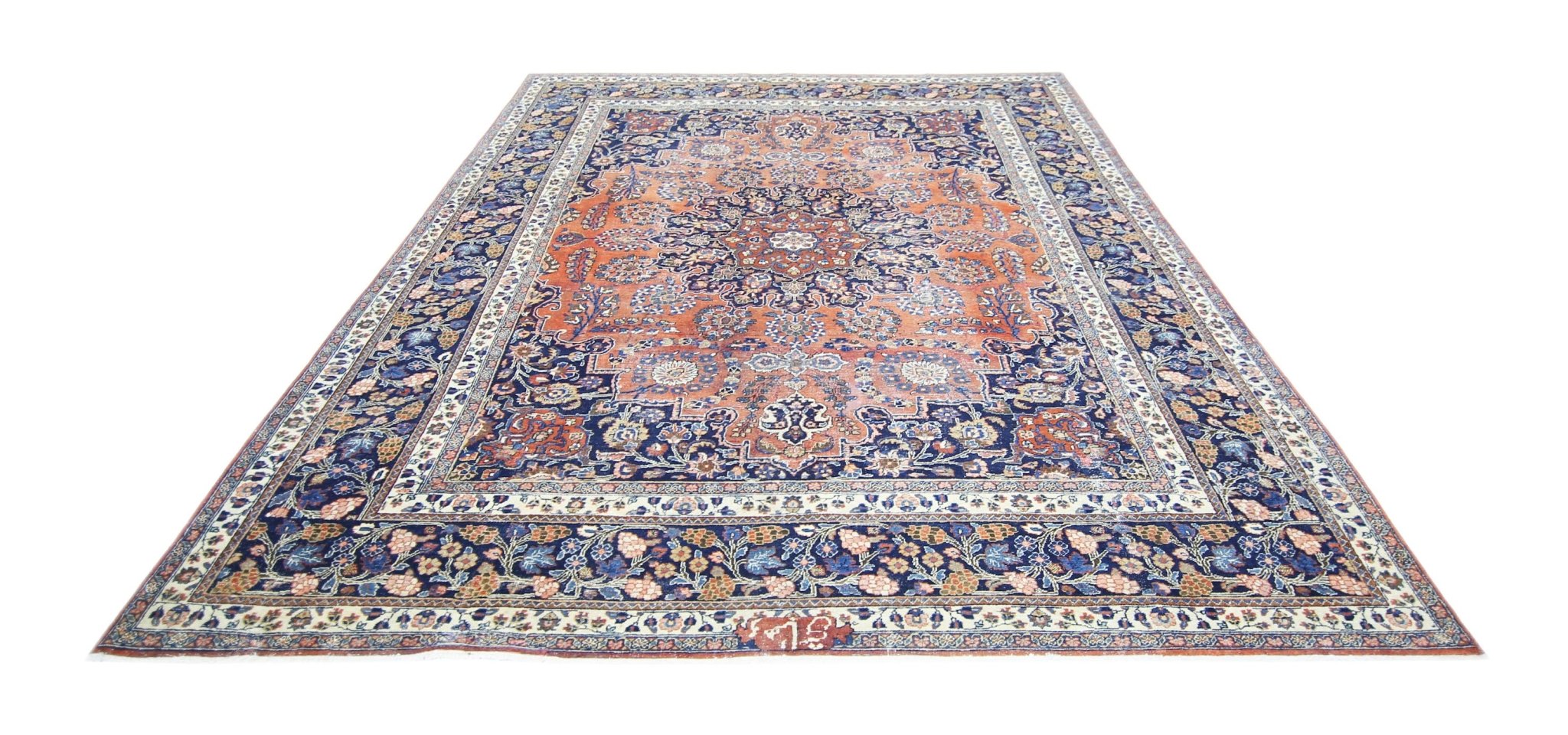 Handmade Vintage Persian Moud Rug | 353 x 250 cm | 11'7" x 8'2" - Najaf Rugs & Textile