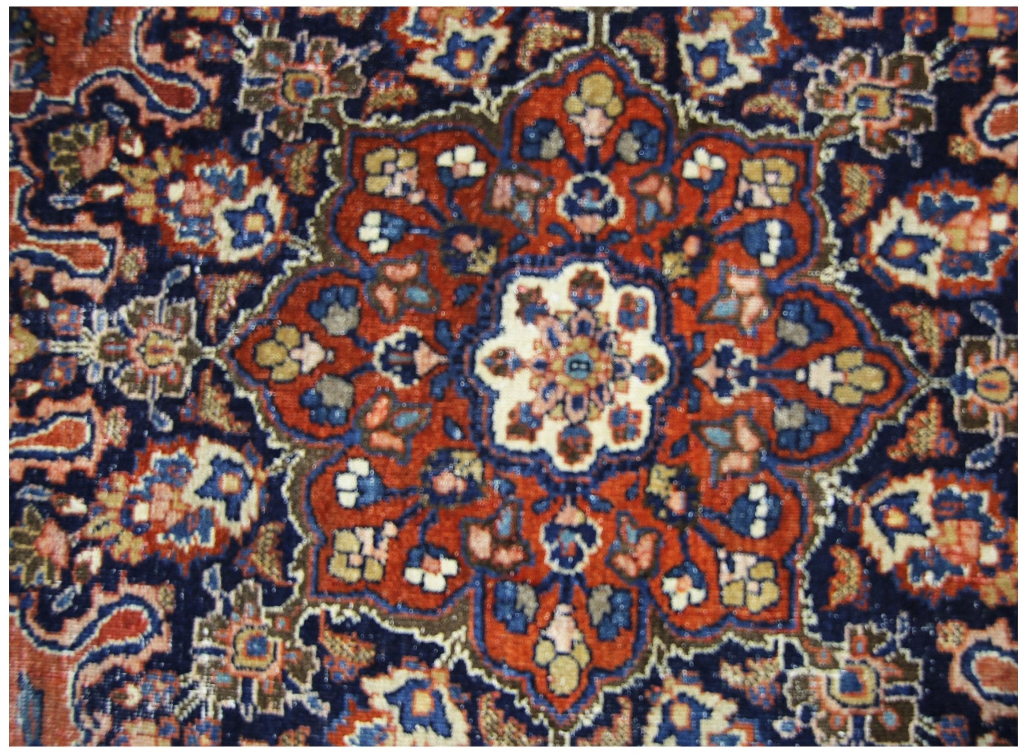 Handmade Vintage Persian Moud Rug | 353 x 250 cm | 11'7" x 8'2" - Najaf Rugs & Textile