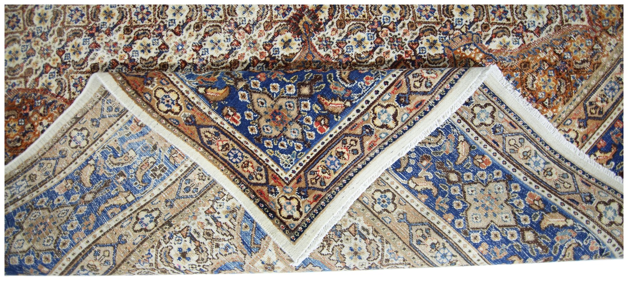 Handmade Vintage Persian Moud Rug | 365 x 268 cm | 12' x 8'9" - Najaf Rugs & Textile