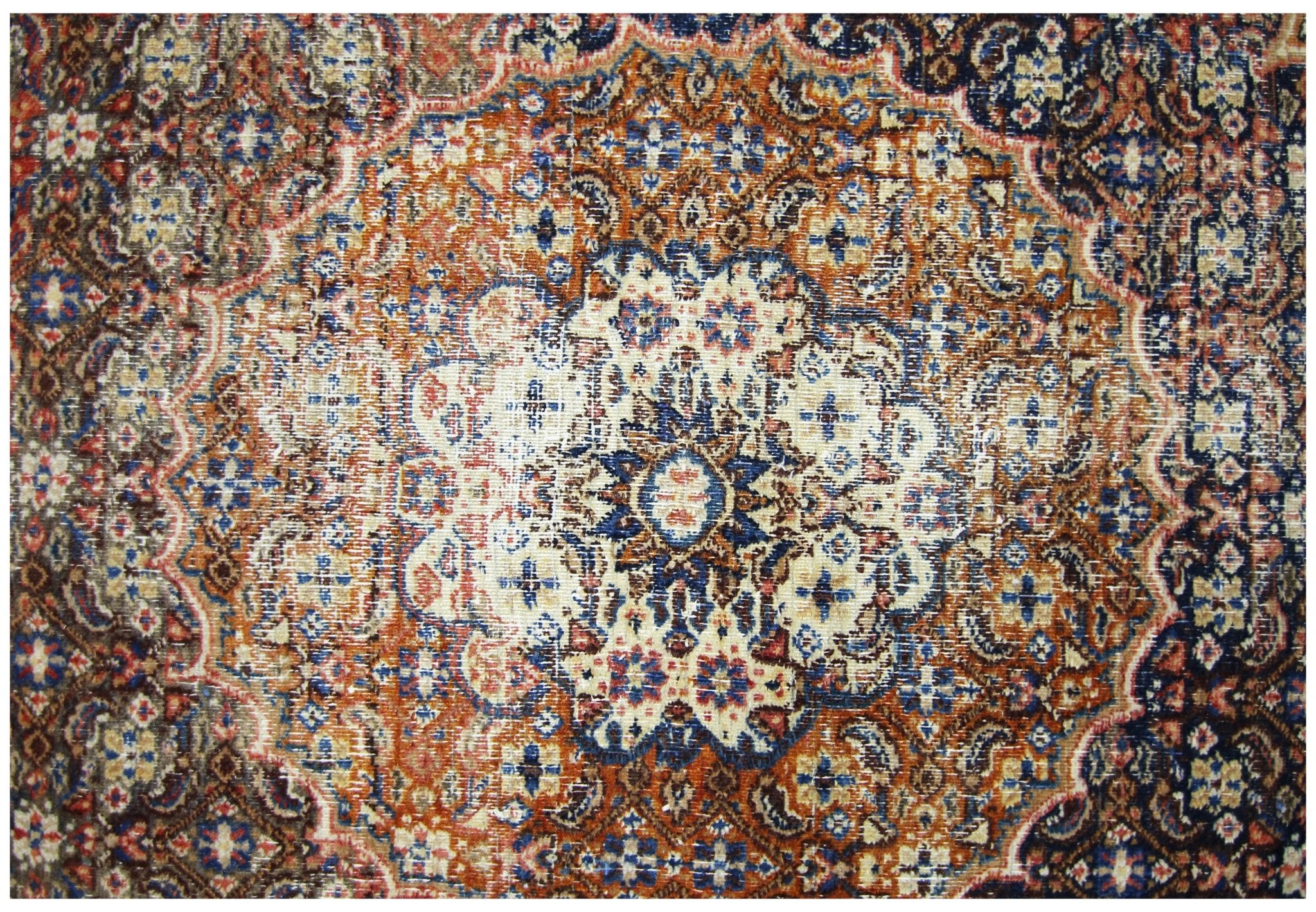 Handmade Vintage Persian Moud Rug | 365 x 268 cm | 12' x 8'9" - Najaf Rugs & Textile