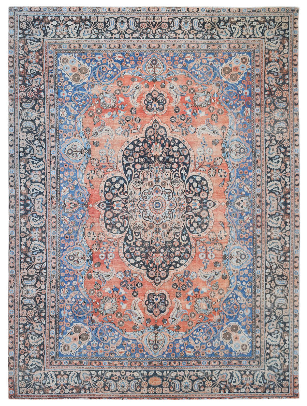 Handmade Vintage Persian Moud Rug | 390 x 282 cm | 12'10" x 9'3" - Najaf Rugs & Textile