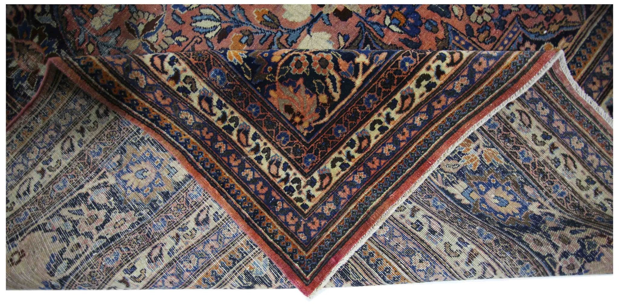 Handmade Vintage Persian Moud Rug | 407 x 301 cm | 13'4" x 9'10" - Najaf Rugs & Textile