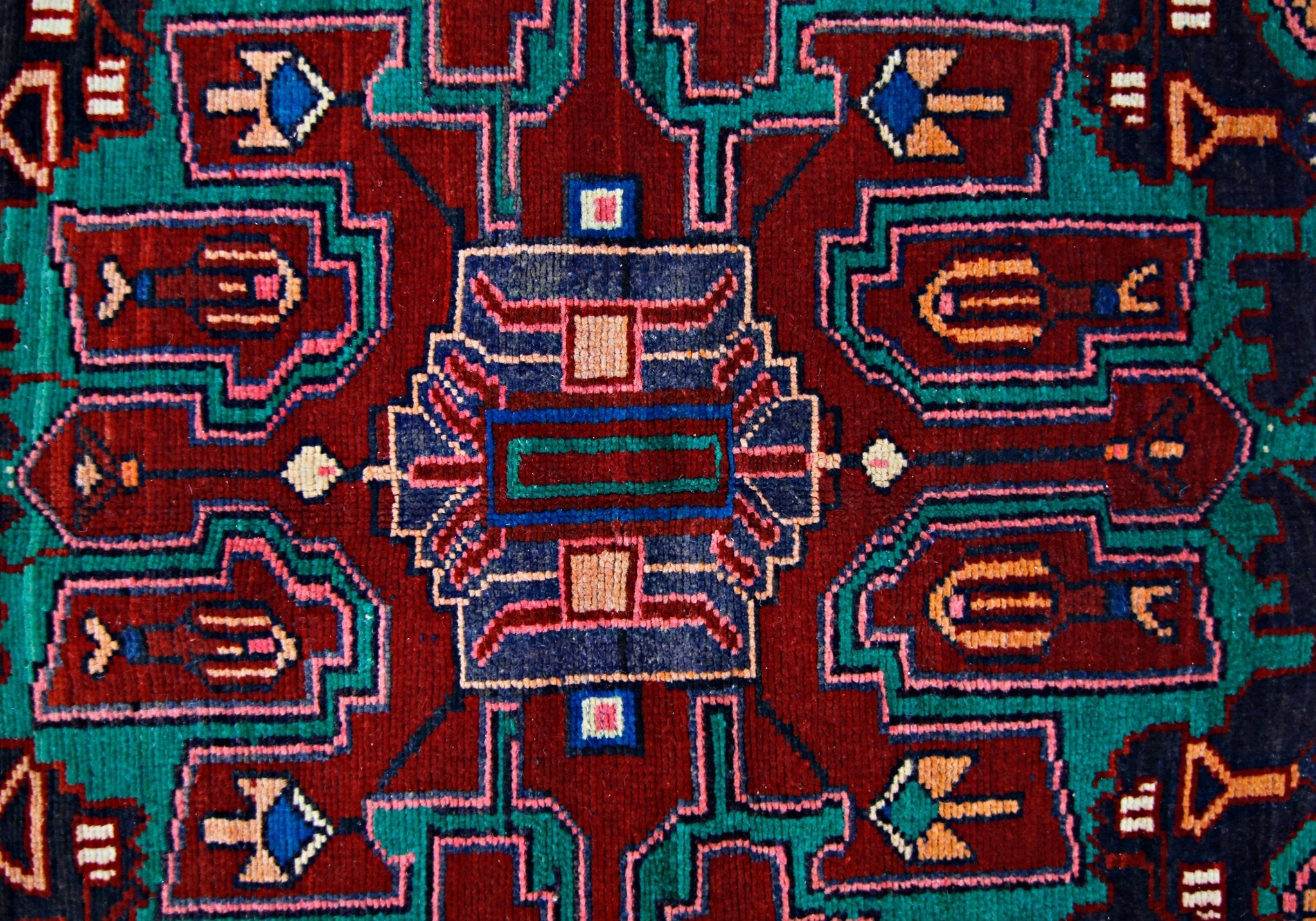 Handmade Vintage Persian Nahavand Rug | 283 x 159 cm | 9'3" x 5'3" - Najaf Rugs & Textile