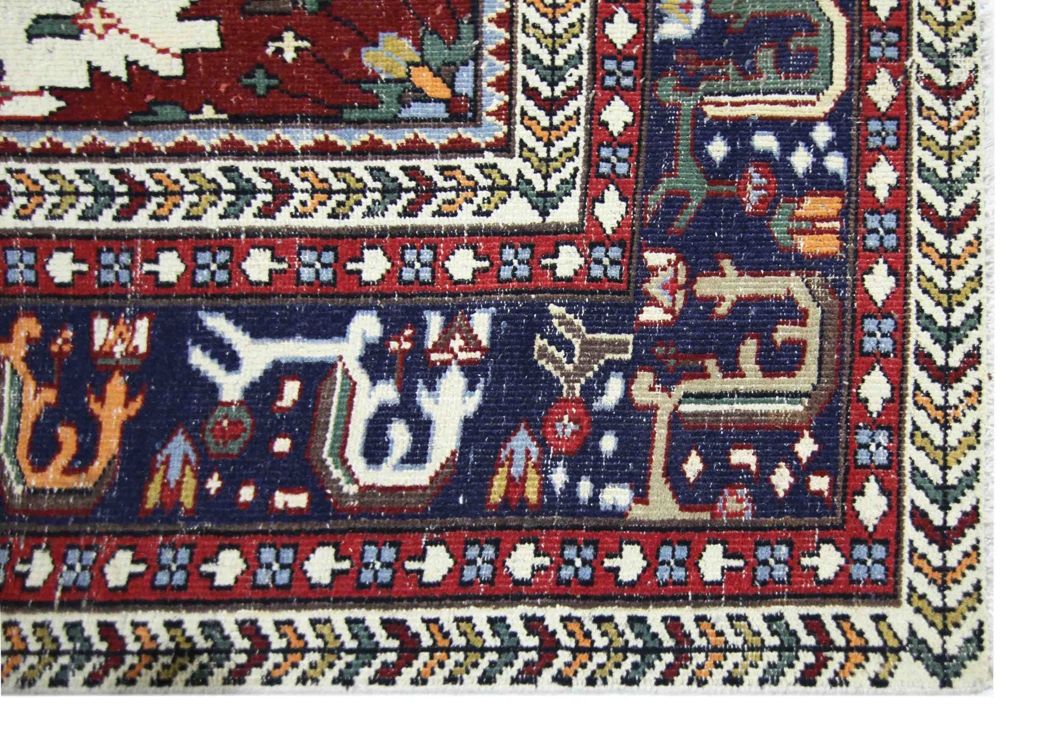 Handmade Vintage Persian Nahavand Rug | 333 x 240 cm | 10'11" x 7'10" - Najaf Rugs & Textile
