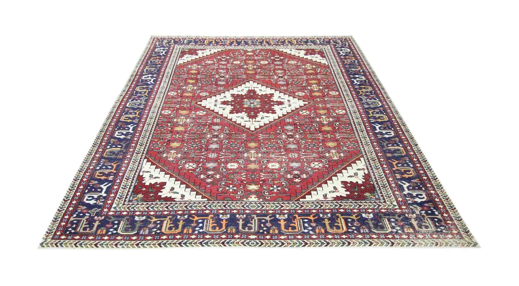 Handmade Vintage Persian Nahavand Rug | 333 x 240 cm | 10'11" x 7'10" - Najaf Rugs & Textile