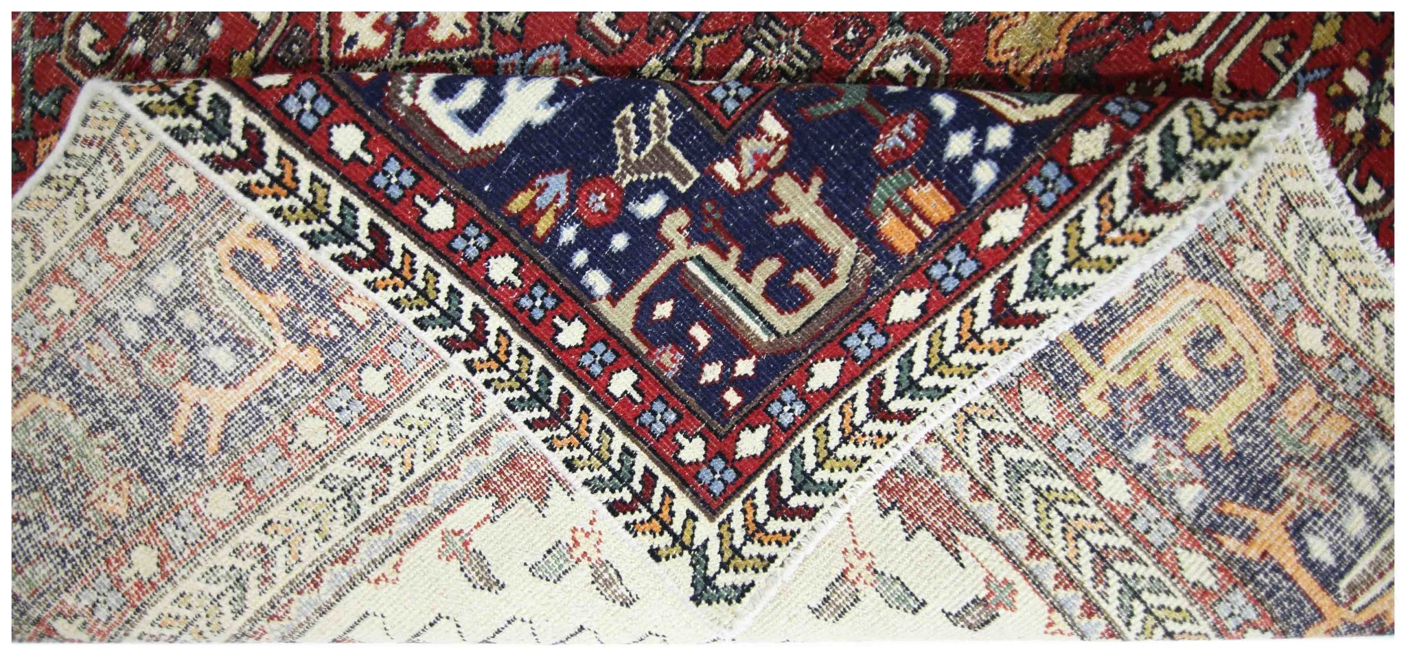 Handmade Vintage Persian Nahavand Rug | 333 x 240 cm | 10'11" x 7'10" - Najaf Rugs & Textile