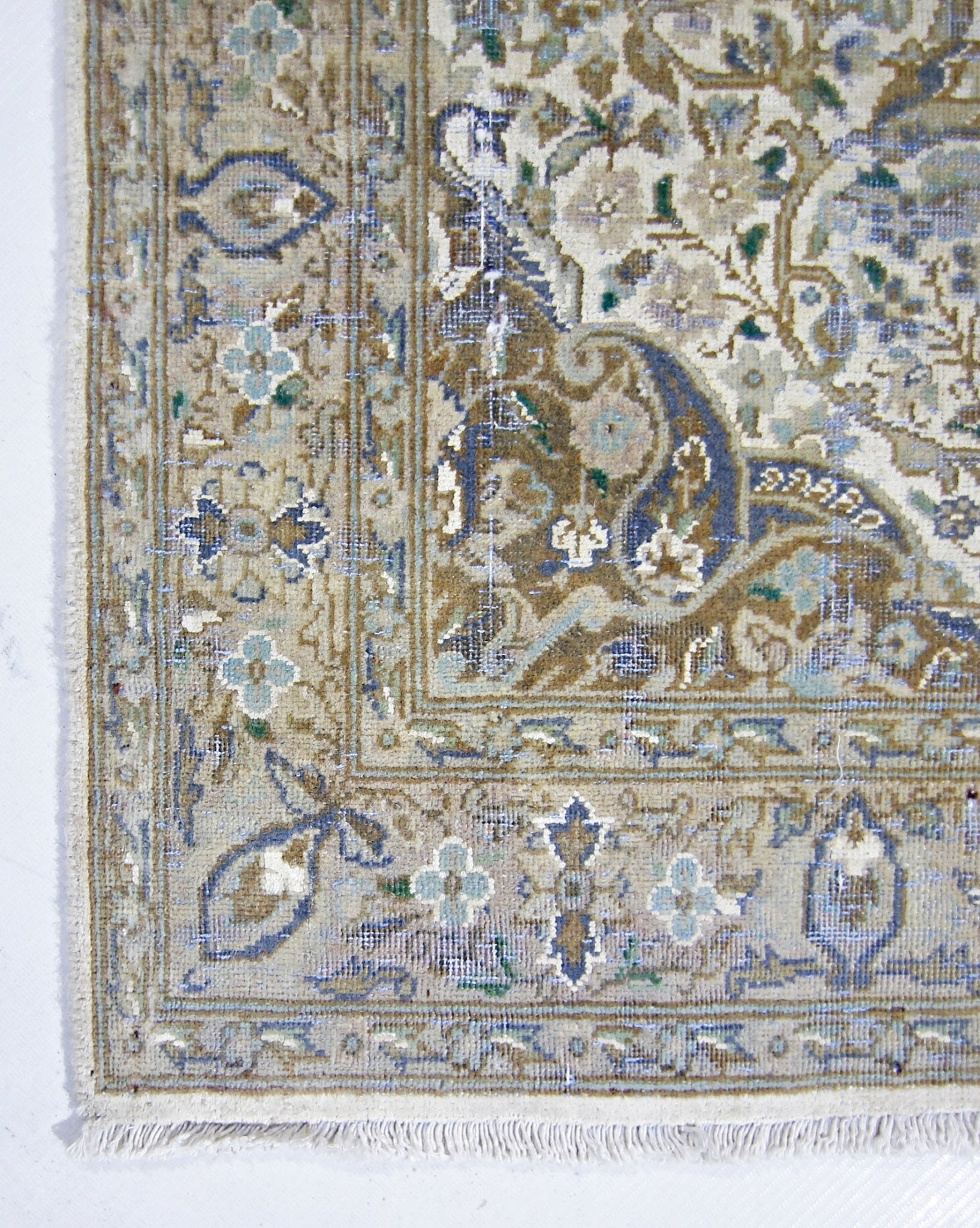 Handmade Vintage Persian Nain Rug | 128 x 75 cm | 4'2" x 2'5" - Najaf Rugs & Textile