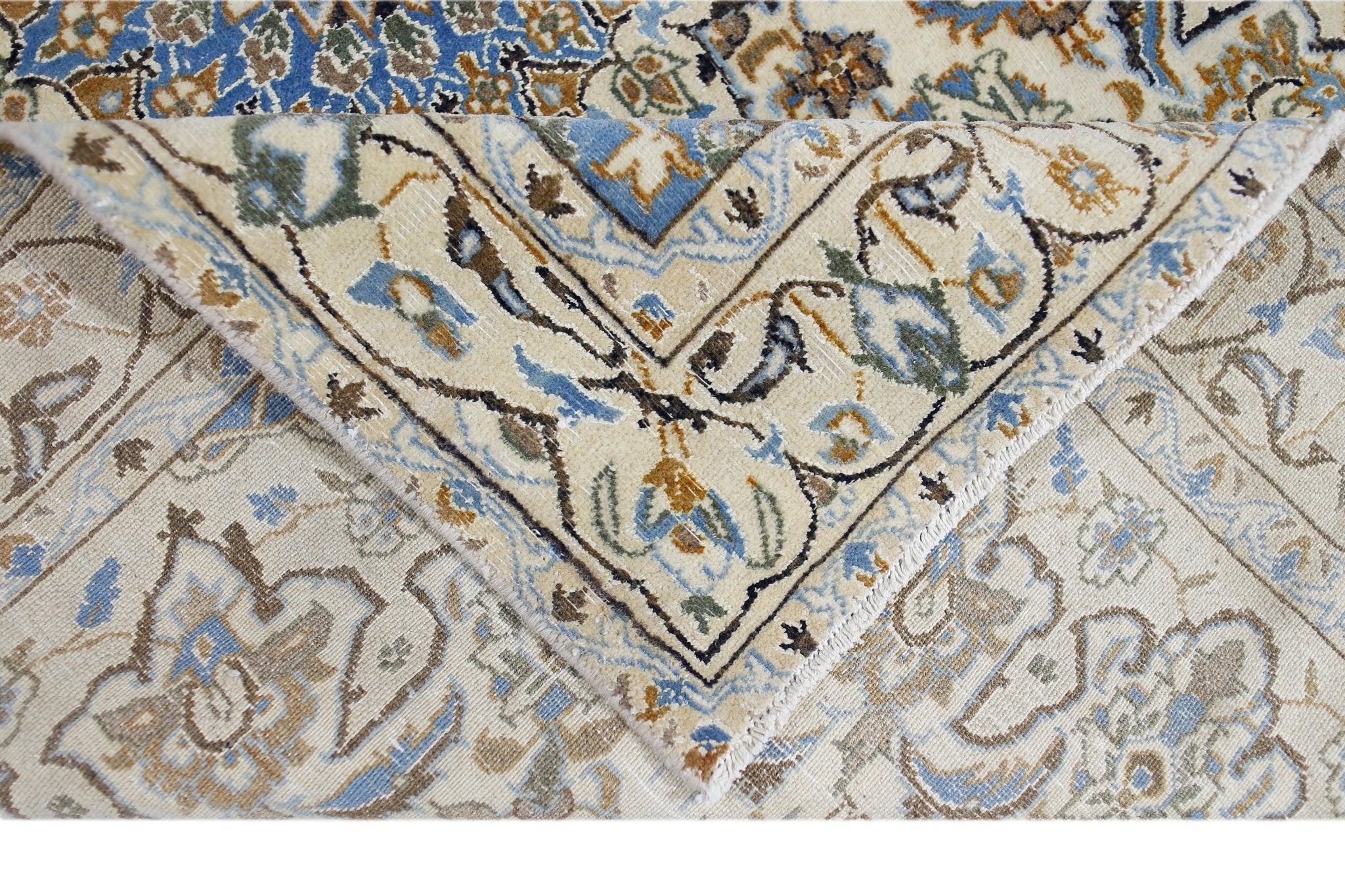 Handmade Vintage Persian Nain Rug | 181 x 115 cm | 5'11" x 3'9" - Najaf Rugs & Textile