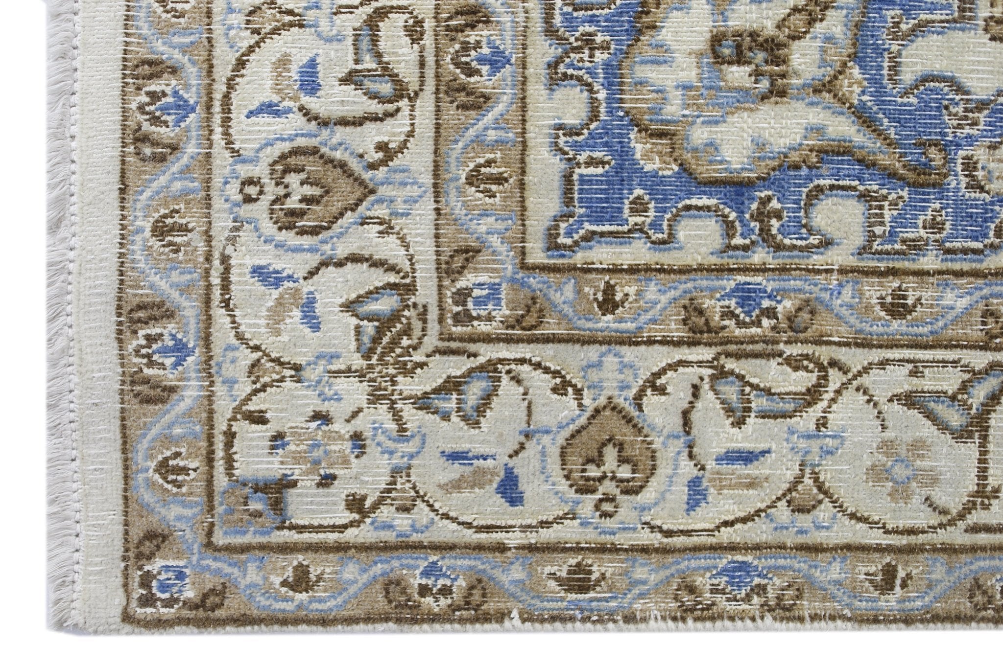 Handmade Vintage Persian Nain Rug | 203 x 120 cm | 6'8" x 3'11" - Najaf Rugs & Textile