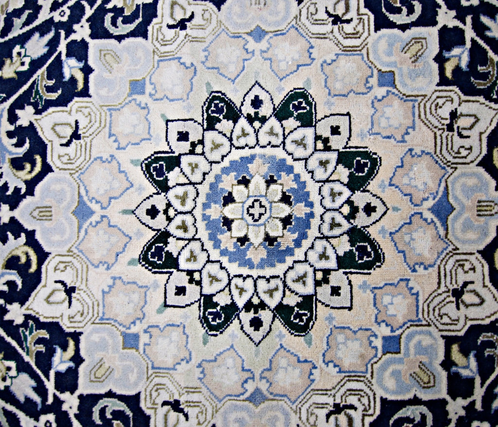 Handmade Vintage Persian Nain Rug | 299 x 198 cm | 9'10" x 6'6" - Najaf Rugs & Textile