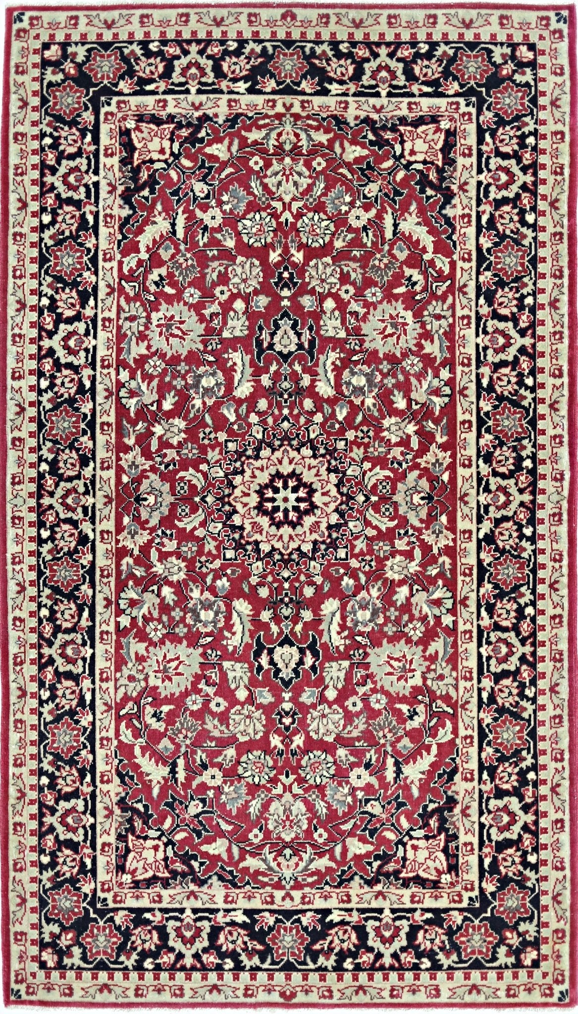 Handmade Vintage Persian Najafabad Rug | 158 x 91 cm | 5'2" x 2'11" - Najaf Rugs & Textile