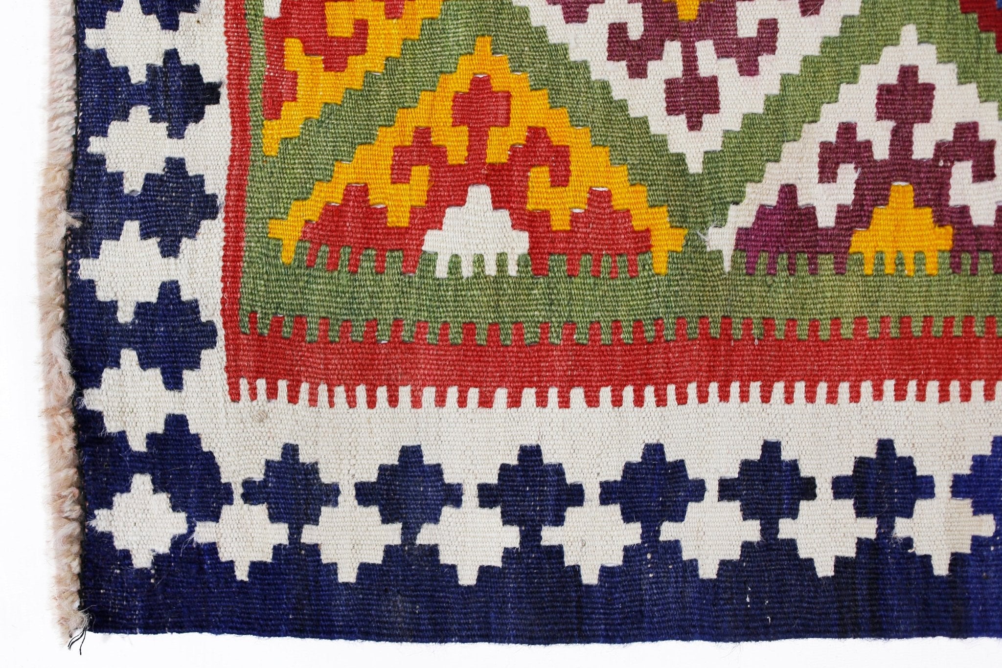 Handmade Vintage Persian Qashqai Kilim | 293 x 166 cm | 9'7" x 5'5" - Najaf Rugs & Textile