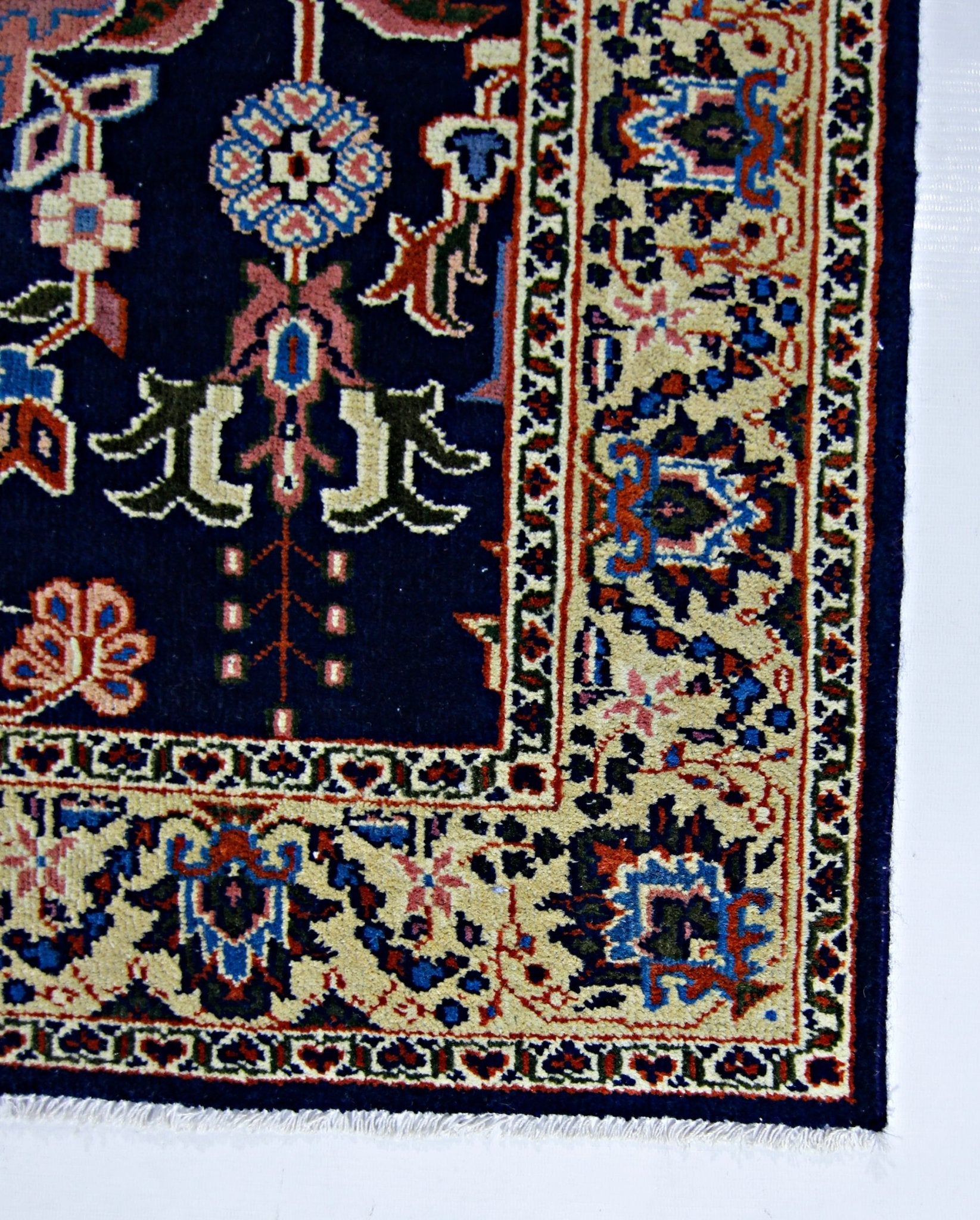 Handmade Vintage Persian Rug | 108 x 83 cm | 3'6" x 2'9" - Najaf Rugs & Textile