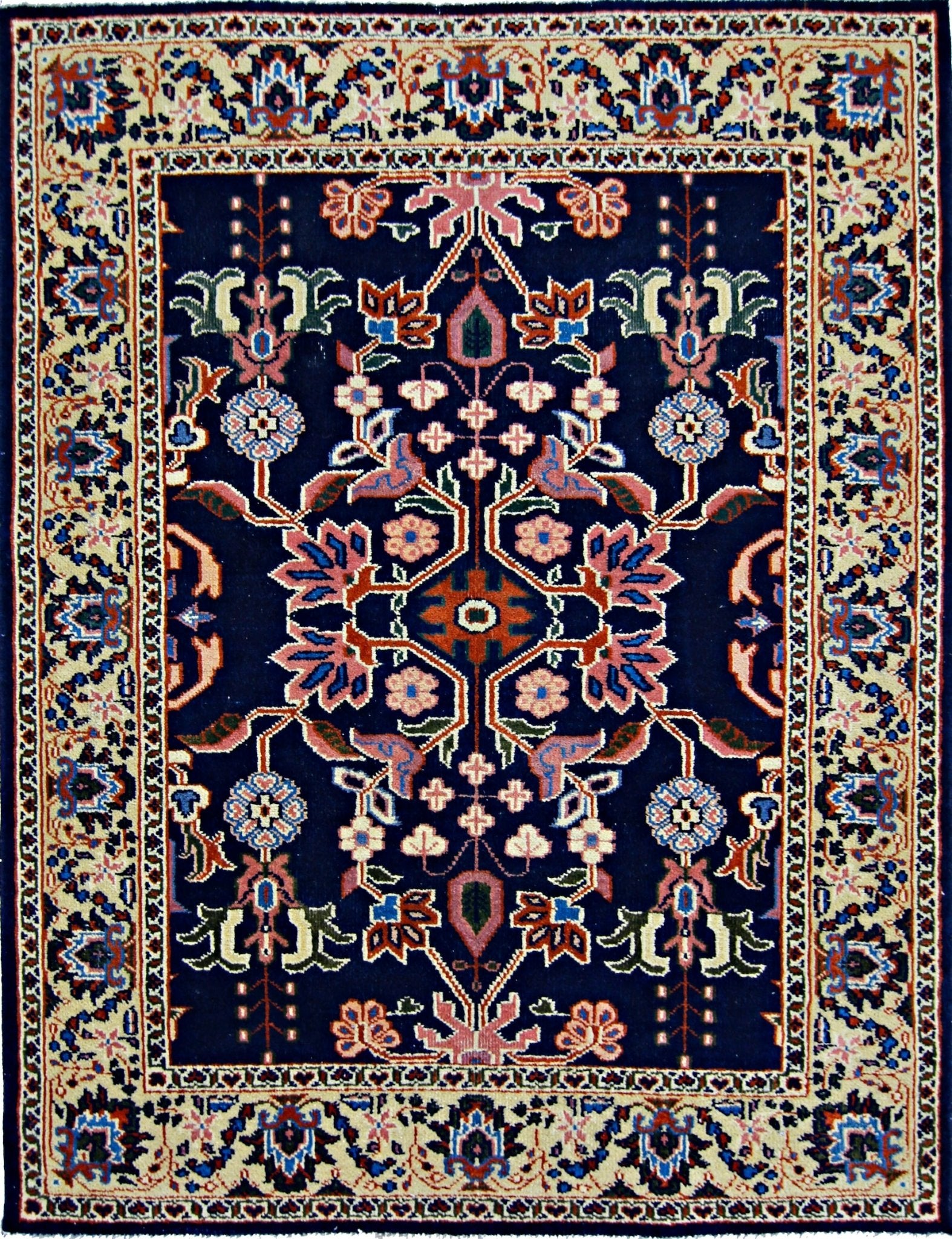 Handmade Vintage Persian Rug | 108 x 83 cm | 3'6" x 2'9" - Najaf Rugs & Textile