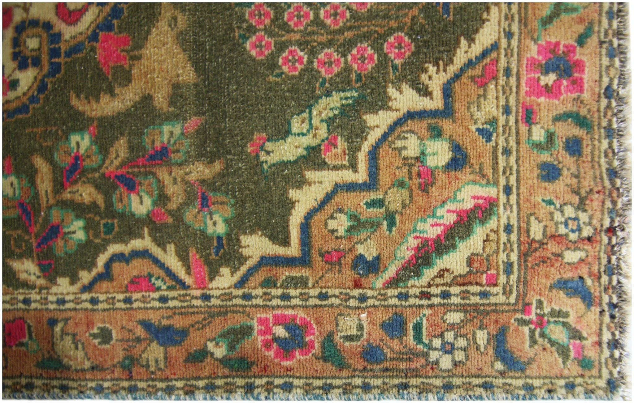 Handmade Vintage Persian Rug | 111 x 68 cm | 3'8" x 2'3" - Najaf Rugs & Textile