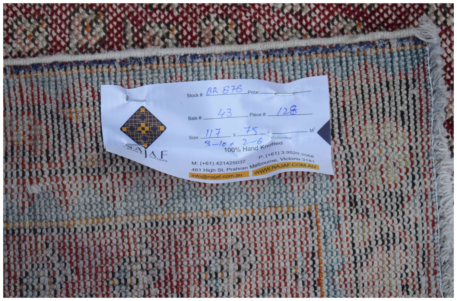 Handmade Vintage Persian Rug | 117 x 75 cm | 3'10" x 2'6" - Najaf Rugs & Textile