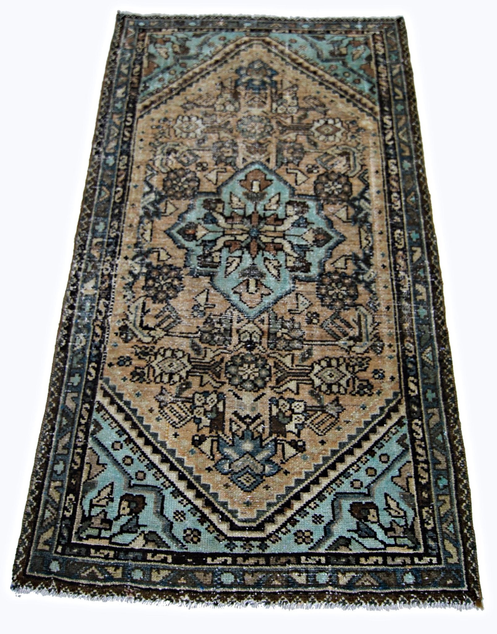 Handmade Vintage Persian Rug | 120 x 71 cm | 3'11" x 2'4" - Najaf Rugs & Textile