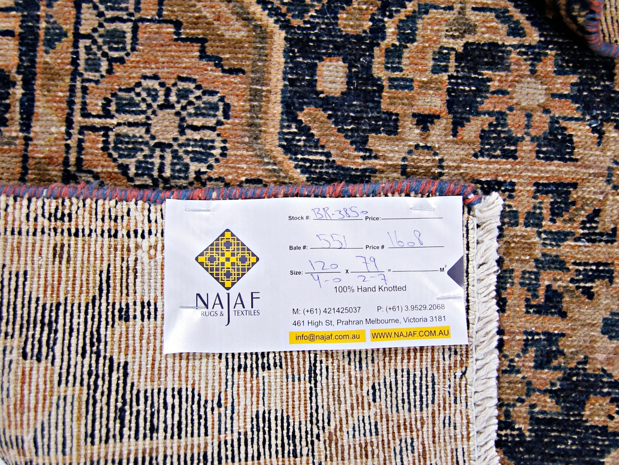Handmade Vintage Persian Rug | 120 x 79 cm | 4' x 2'7" - Najaf Rugs & Textile