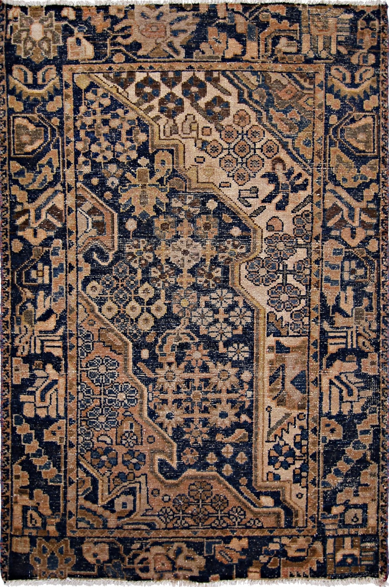 Handmade Vintage Persian Rug | 120 x 79 cm | 4' x 2'7" - Najaf Rugs & Textile