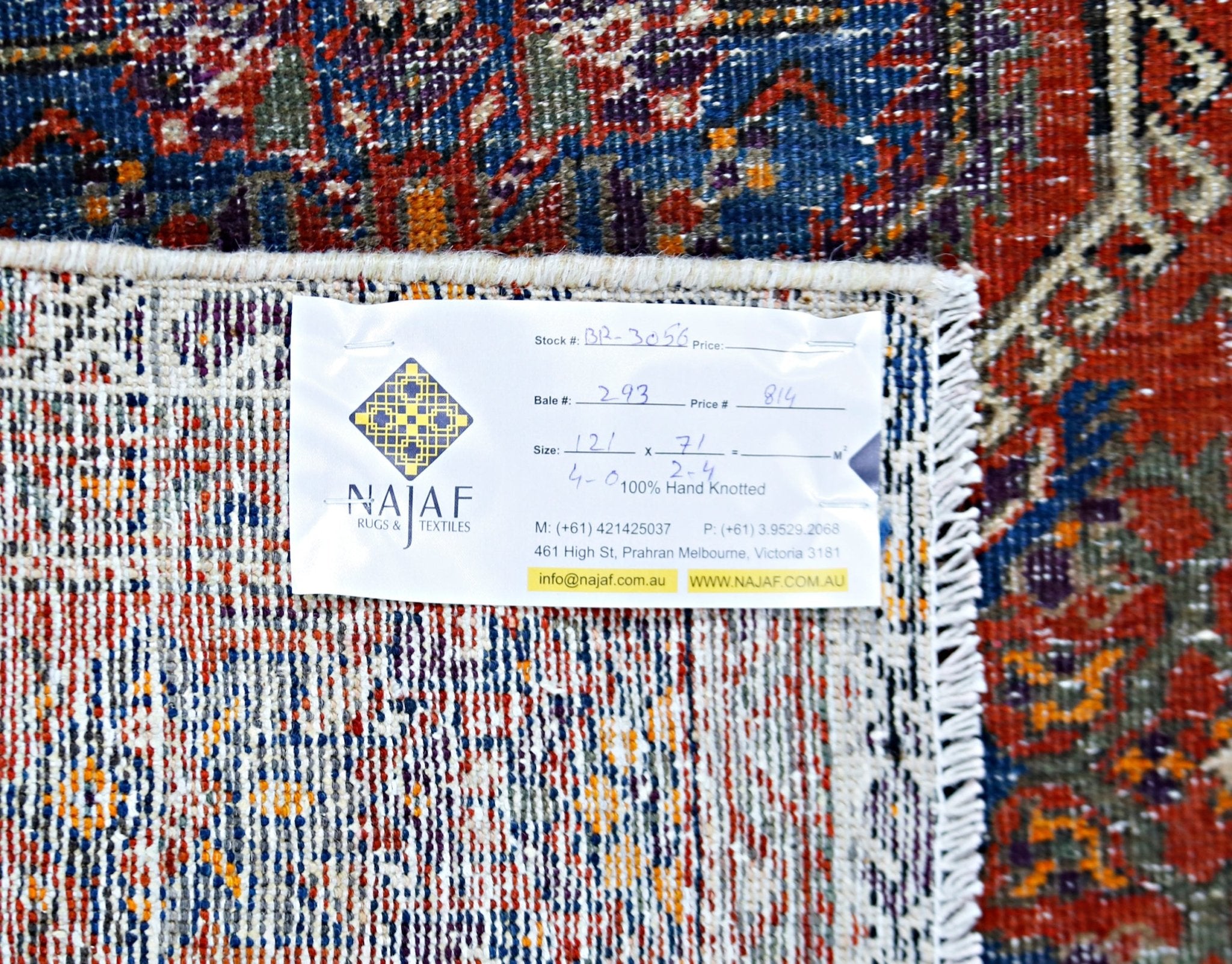 Handmade Vintage Persian Rug | 121 x 71 cm | 4' x 2'4" - Najaf Rugs & Textile