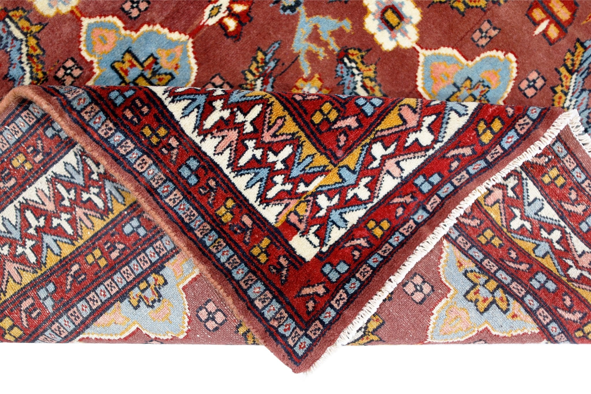 Handmade Vintage Persian Rug | 123 x 92 cm | 4' x 3' - Najaf Rugs & Textile
