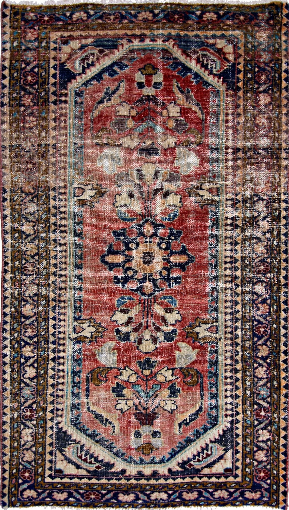 Handmade Vintage Persian Rug | 125 x 71 cm | 4'1" x 2'4" - Najaf Rugs & Textile