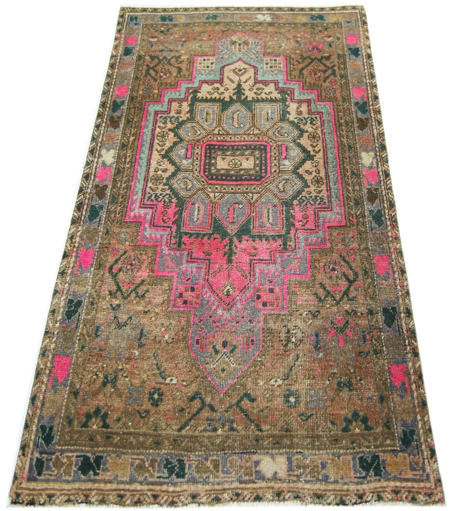 Handmade Vintage Persian Rug | 125 x 75 cm | 4'1" x 2'6" - Najaf Rugs & Textile