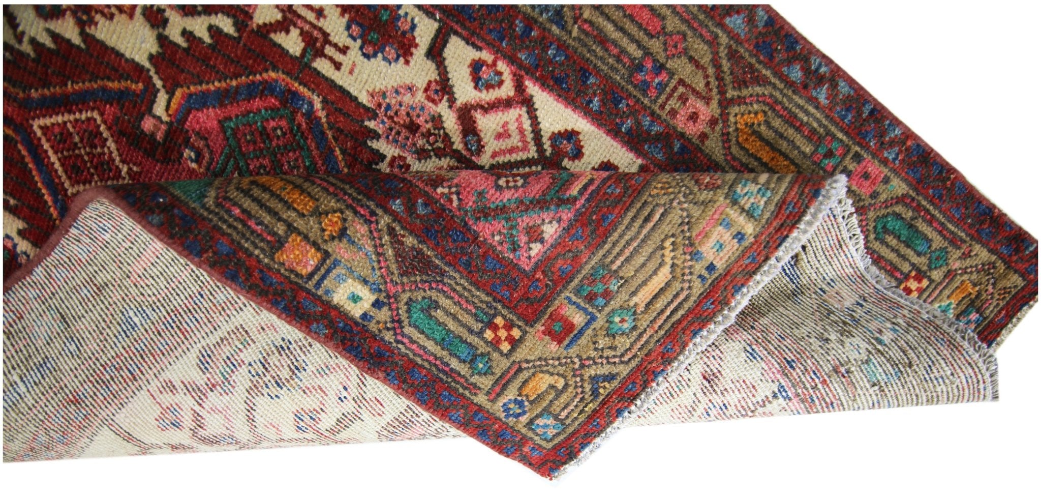 Handmade Vintage Persian Rug | 125 x 77 cm | 4'1" x 2'6" - Najaf Rugs & Textile