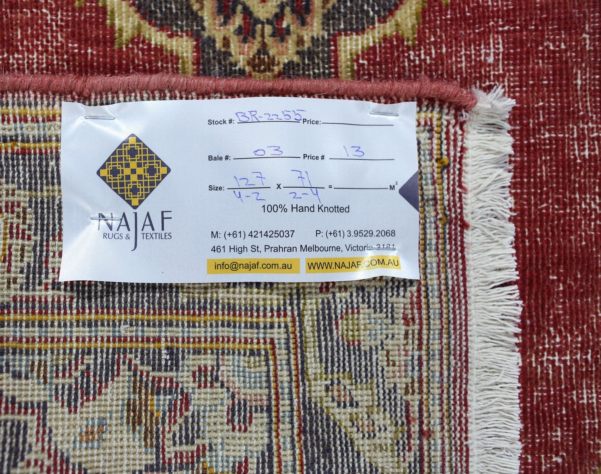 Handmade Vintage Persian Rug | 127 x 71 cm | 4'2" x 2'4" - Najaf Rugs & Textile