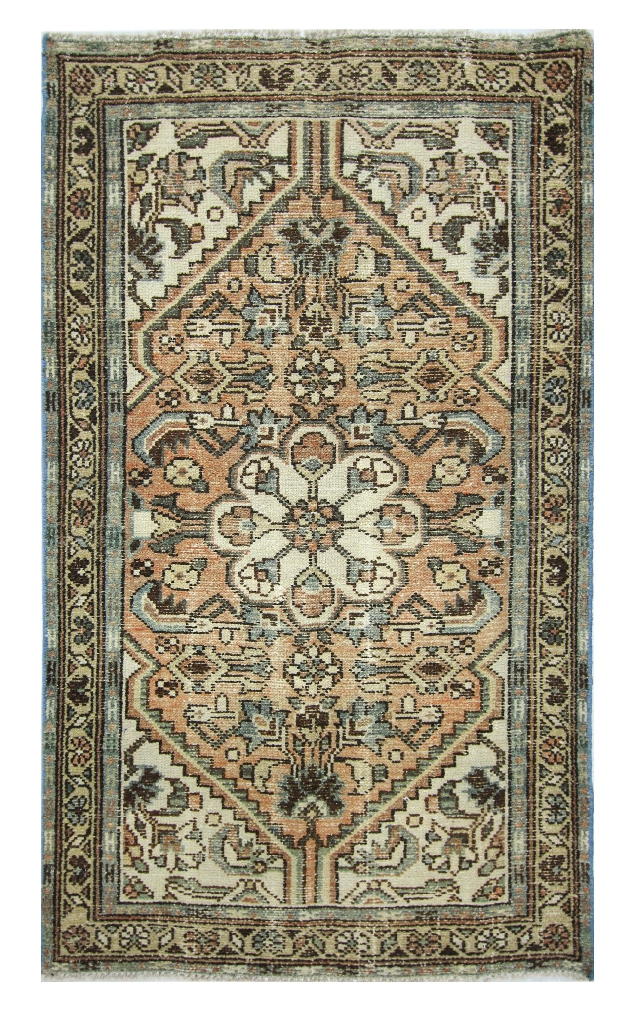 Handmade Vintage Persian Rug | 127 x 72 cm | 4'2" x 2'4" - Najaf Rugs & Textile