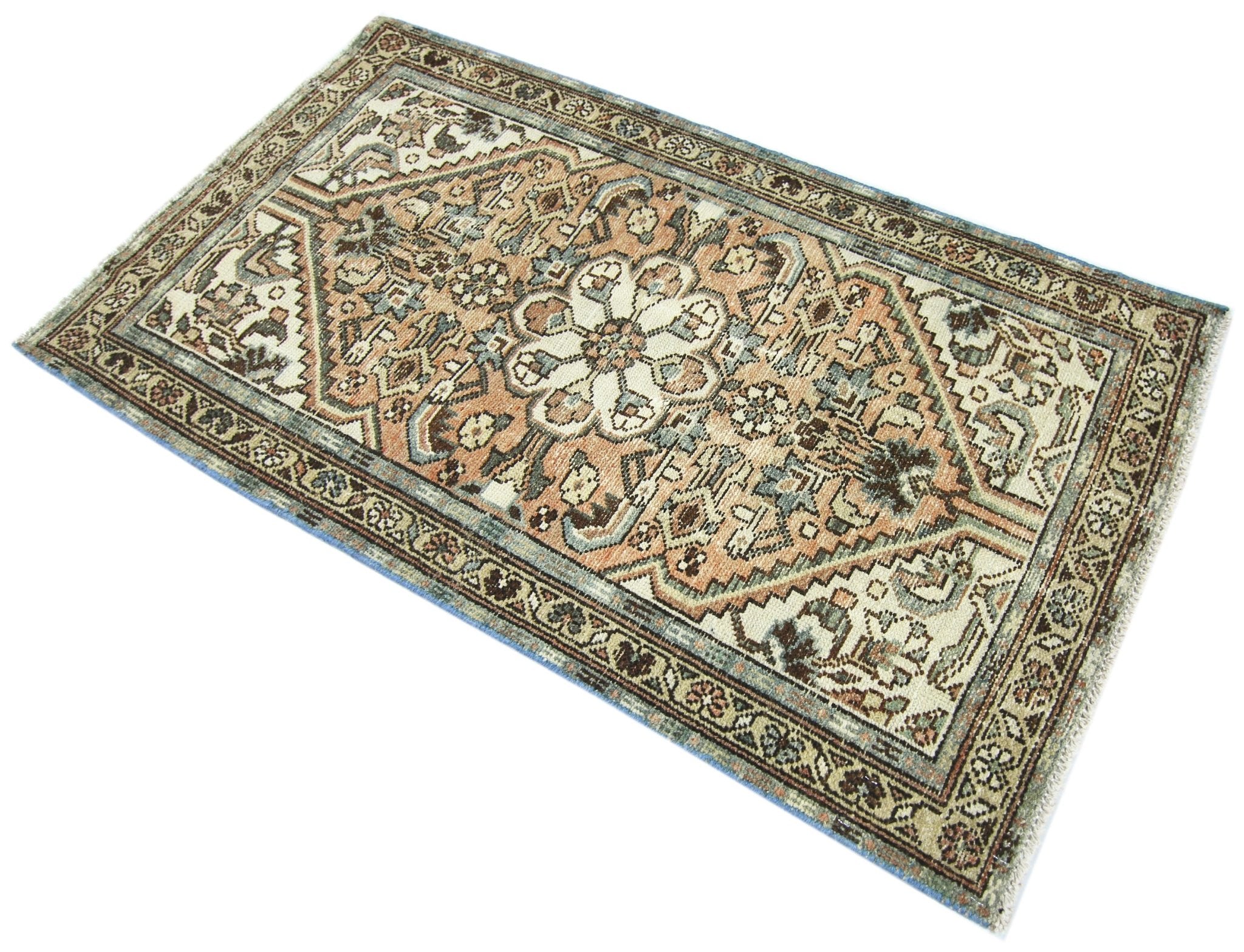 Handmade Vintage Persian Rug | 127 x 72 cm | 4'2" x 2'4" - Najaf Rugs & Textile