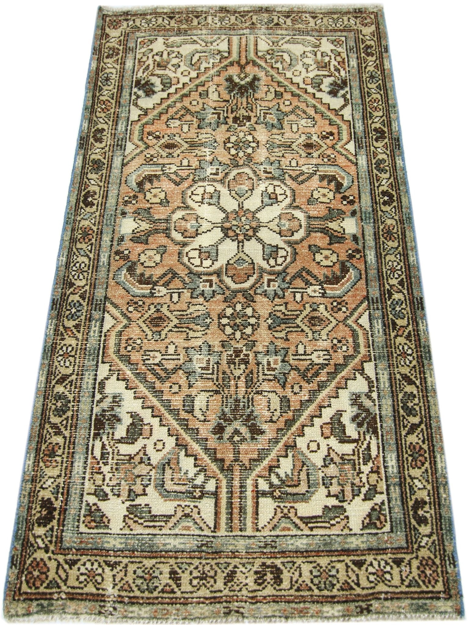 Handmade Vintage Persian Rug | 127 x 72 cm | 4'2" x 2'4" - Najaf Rugs & Textile