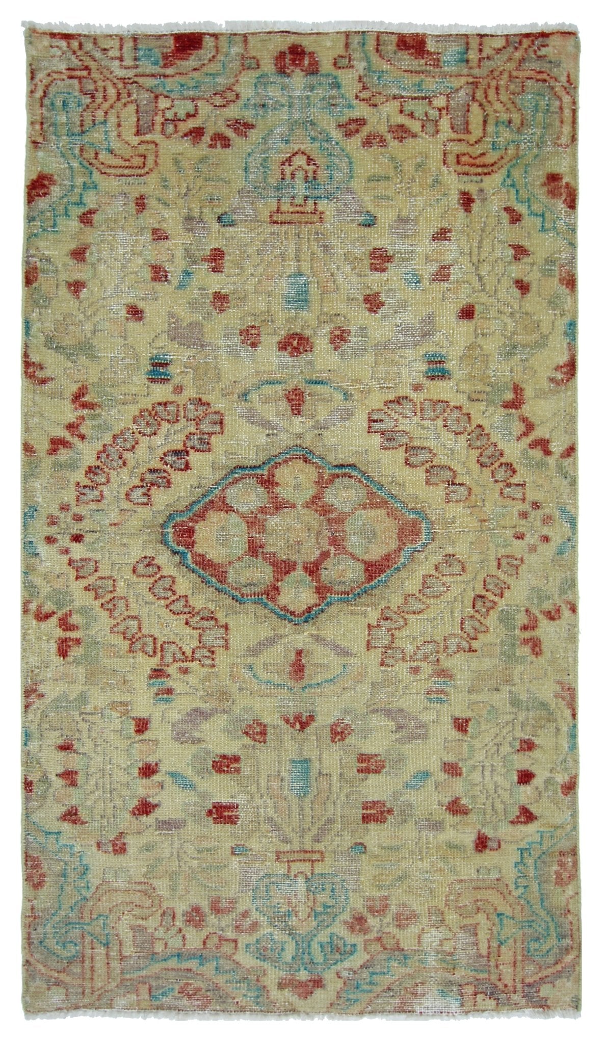 Handmade Vintage Persian Rug | 131 x 79 cm | 4'4" x 2'4" - Najaf Rugs & Textile