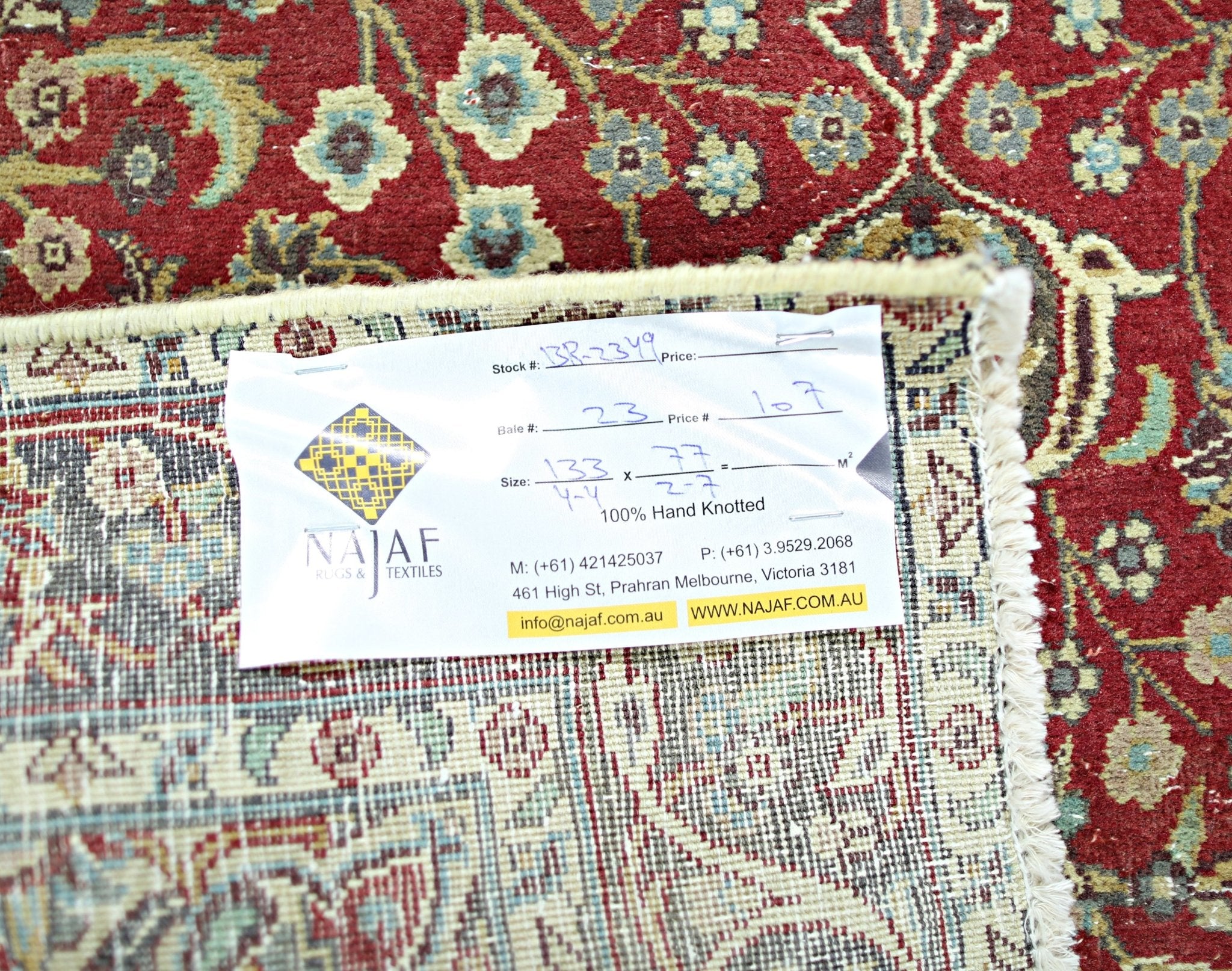 Handmade Vintage Persian Rug | 133 x 77 cm | 4'4" x 2'7" - Najaf Rugs & Textile