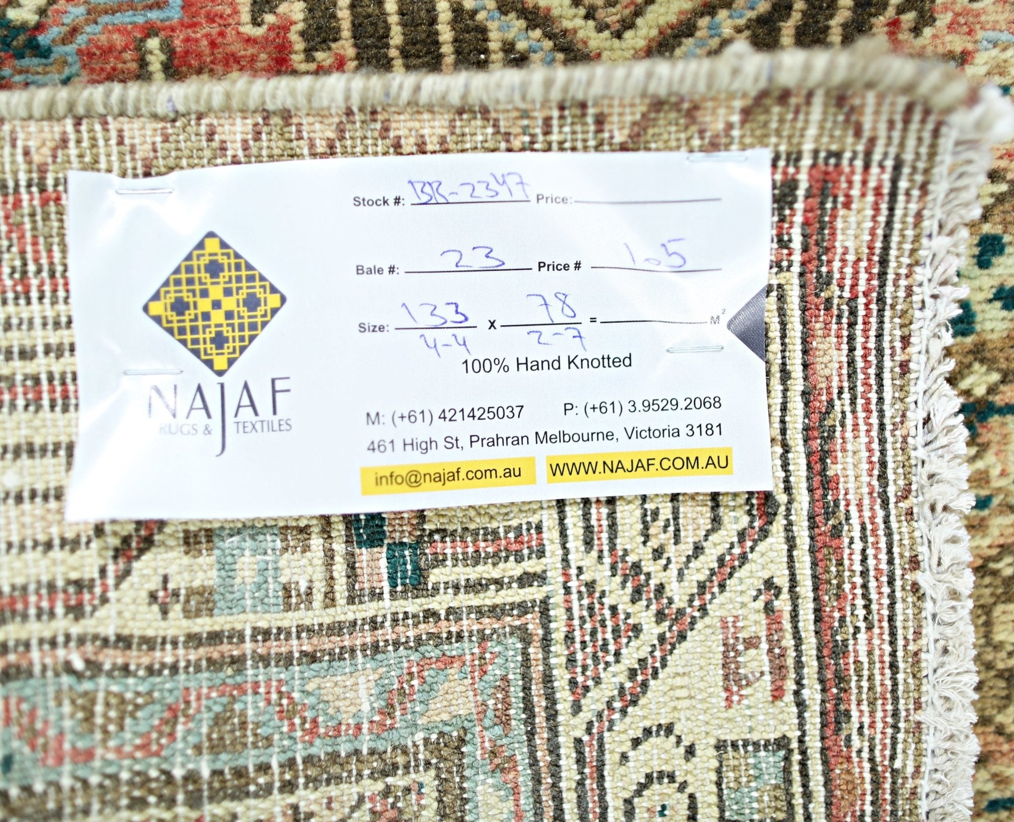 Handmade Vintage Persian Rug | 133 x 78 cm | 4'4" x 2'7" - Najaf Rugs & Textile