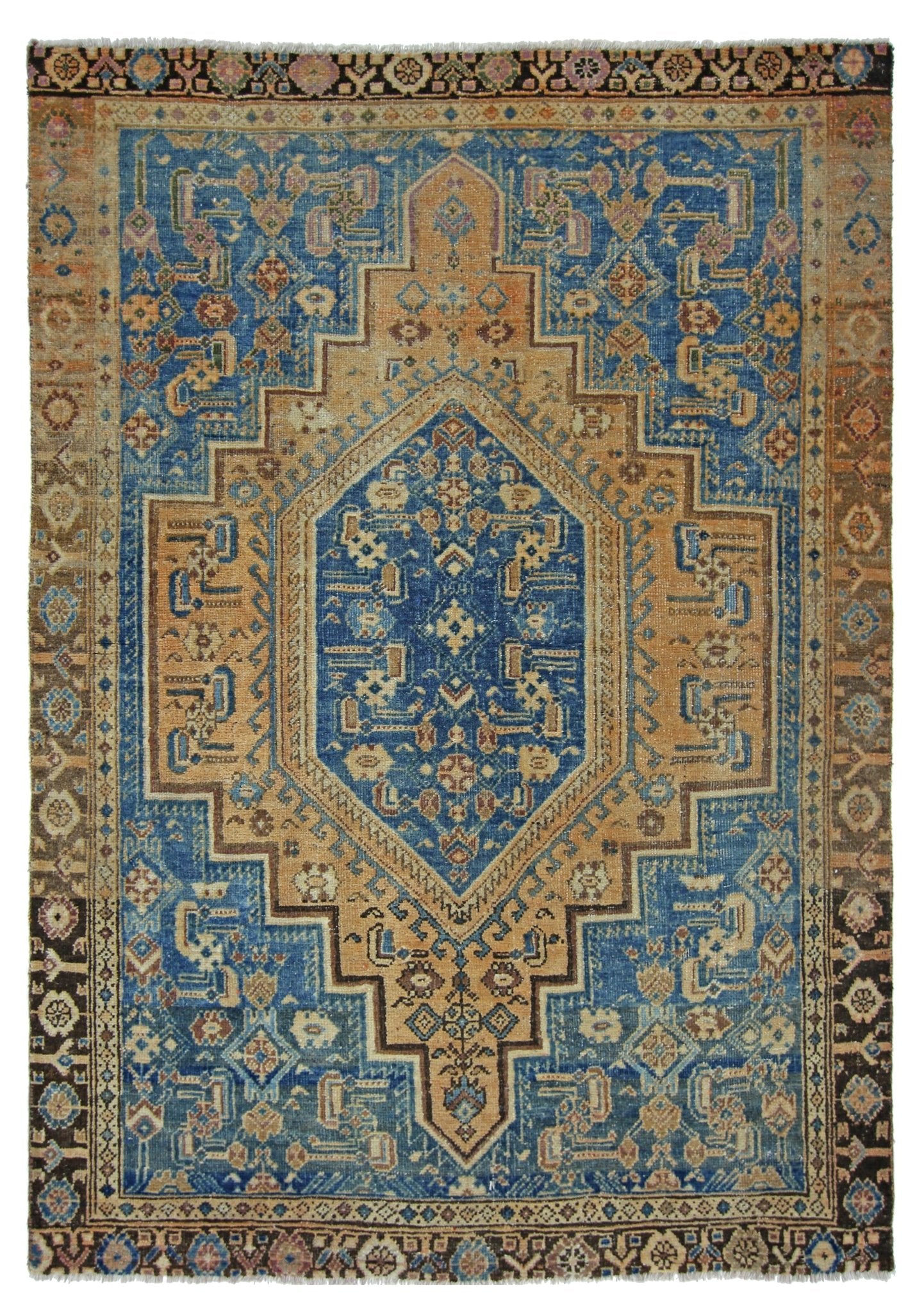Handmade Vintage Persian Rug | 134 x 93 cm | 4'5" x 3'1" - Najaf Rugs & Textile