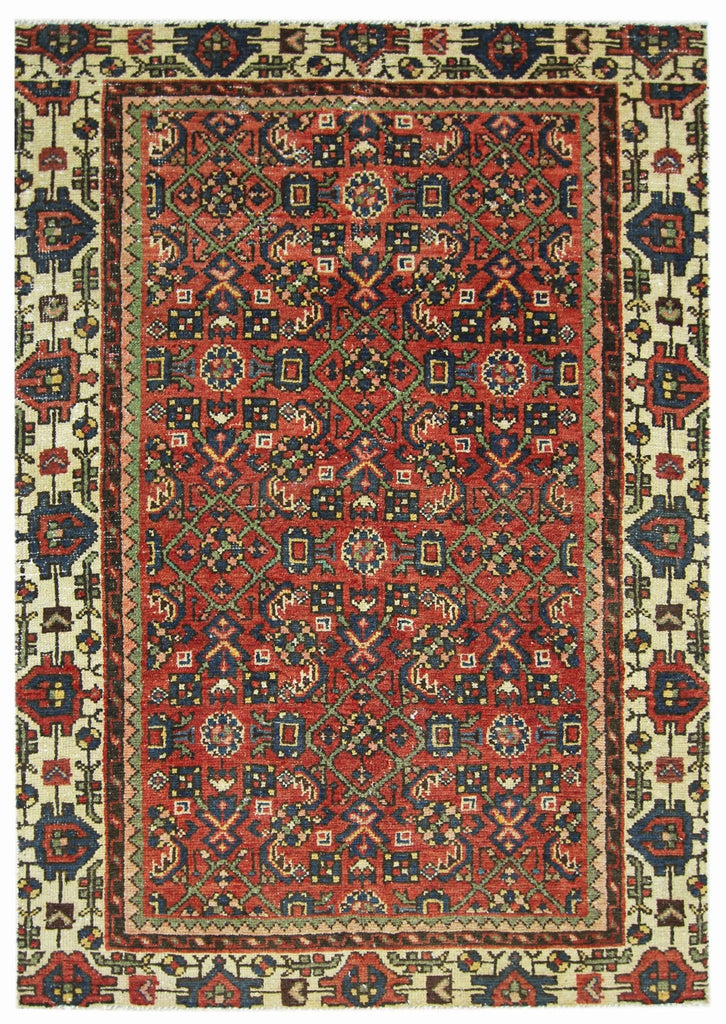 Handmade Vintage Persian Rug | 134 x 95 cm | 4'5" x 3'1" - Najaf Rugs & Textile