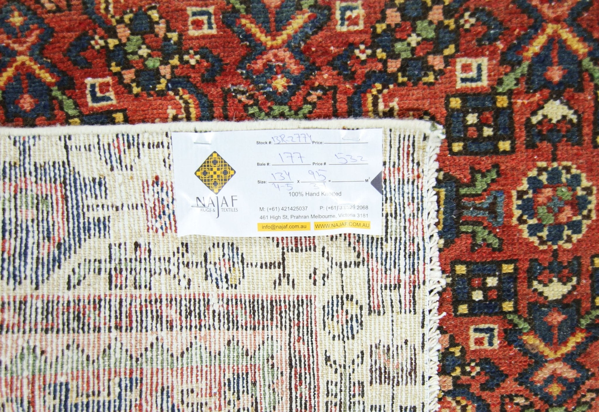 Handmade Vintage Persian Rug | 134 x 95 cm | 4'5" x 3'1" - Najaf Rugs & Textile