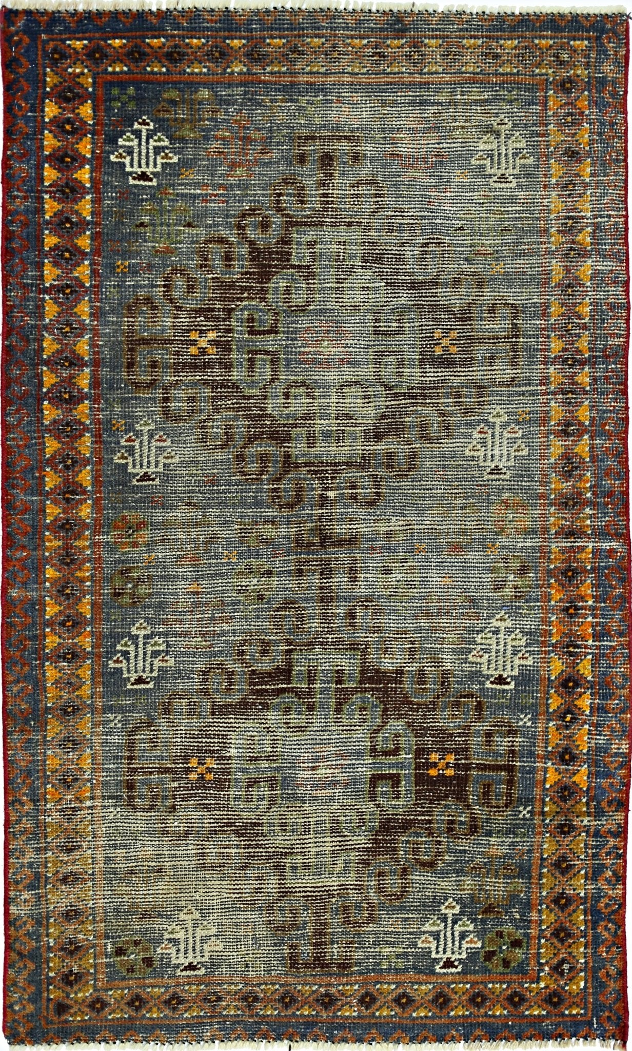 Handmade Vintage Persian Rug | 135 x 79 cm | 4'5" x 2'7" - Najaf Rugs & Textile
